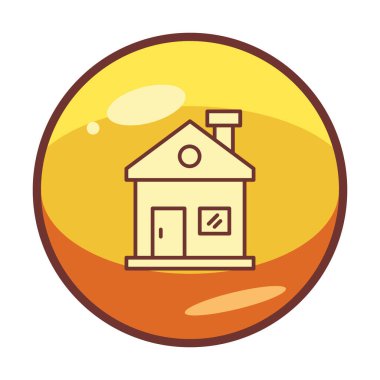 Ev. Web simgesi basit illüstrasyon