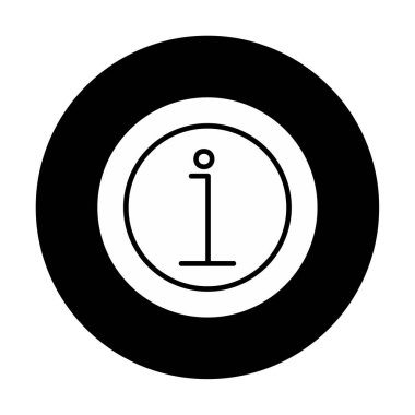 bilgi simgesi. bu daire beyaz bir arkaplanda izole edilmiş 