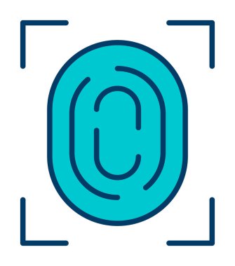 Parmak izi web simgesi vektör illüstrasyonu