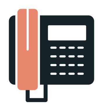 Basit Telefon Simgesi, vektör illüstrasyonu