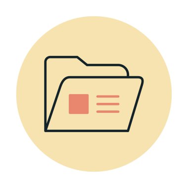 klasör renkli vektör simgesi 