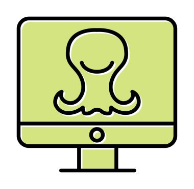 Uzaylı Araştırma simgesi vektör illüstrasyonu