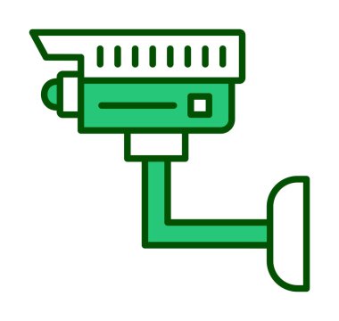 Basit bir CCTV kamera simgesi, vektör illüstrasyonu