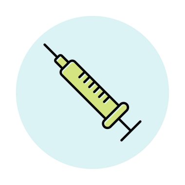 Enjeksiyon Virüsü simgesinin vektör çizimi