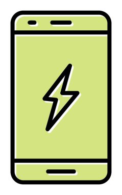 Mobil simge vektör illüstrasyonunu şarj et