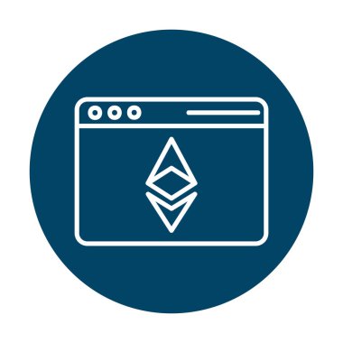 Ethereum Tarayıcı simgesi, vektör biçimi