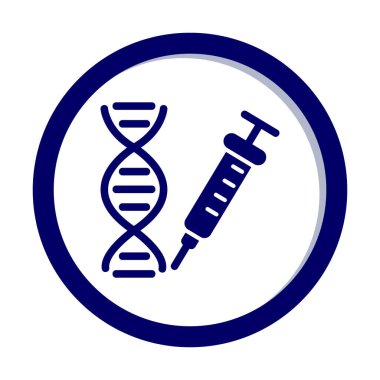 Gen yapısı simgesi. Mobil konsept ve web uygulamaları için bilim simgesi.