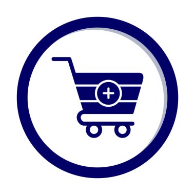 Cart alışveriş simgesine basit Ekle, vektör illüstrasyonu