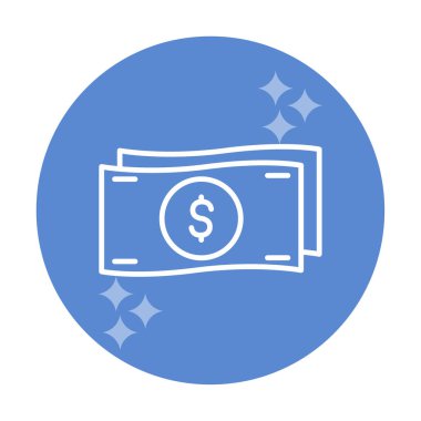 para ve para simgesi, vektör illüstrasyonu basit tasarım