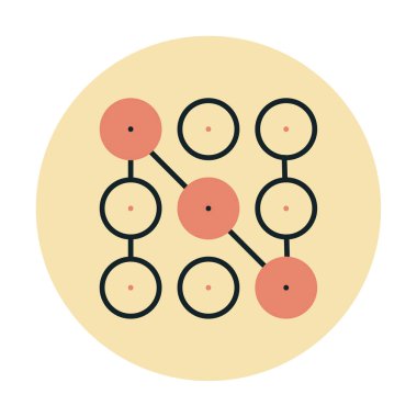 Desen ağ simgesi, vektör illüstrasyonu