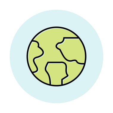 Dünya küresel ikonunun vektör illüstrasyonu