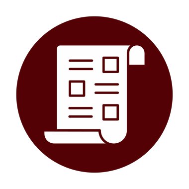 belge simgesi, vektör illüstrasyonu basit tasarım