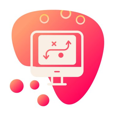 iş stratejisi simgesi, vektör illüstrasyonu basit tasarım