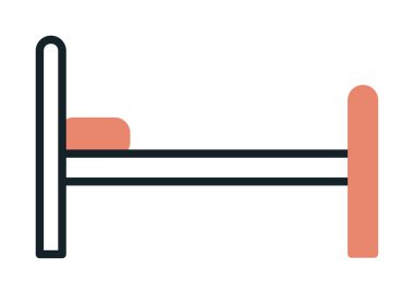 yatak ağı ikonu vektör illüstrasyonu