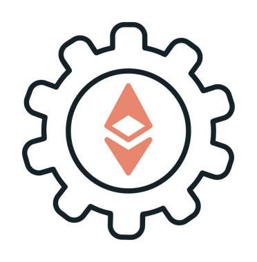 Ethereum Simge vektör çizimi ayarlanıyor