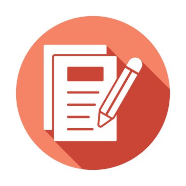 Basit not defteri arayüzü simgesi, vektör illüstrasyonu