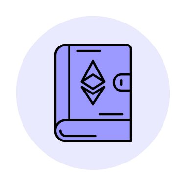 Kitap simgesi, vektör illüstrasyonunda ruhani işaret