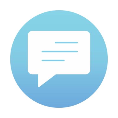 Basit sohbet simgesi, konuşma balonu, vektör illüstrasyonu