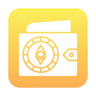 ethereum Cüzdan ve kripto para birimi simgesi simgesi 