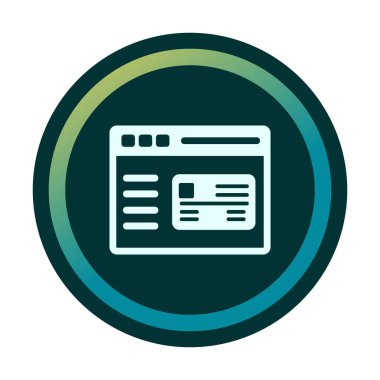 Basit Web Ödeme simgesi, vektör illüstrasyonu