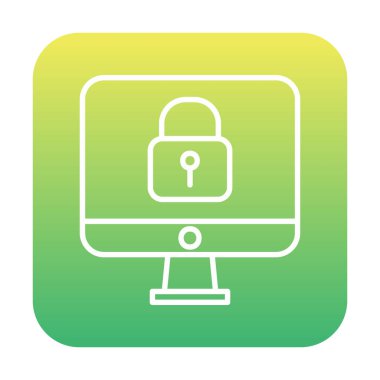 Beyaz arkaplanda asma kilit vektör çizimi