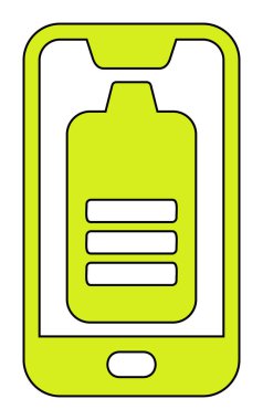 pil simgesi. renk çizgisi çizimi 