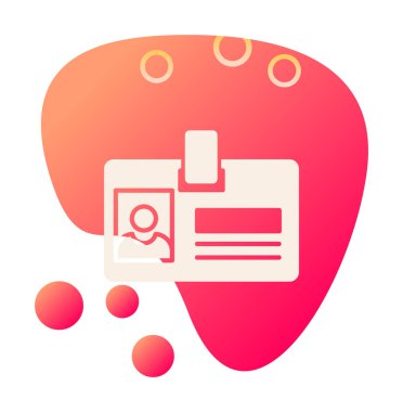 kimlik kartı simgesi, vektör illüstrasyonu basit tasarım