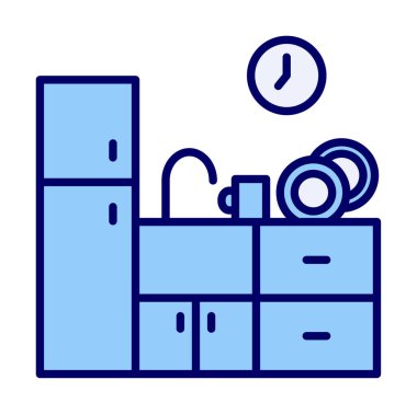 Mutfak simgesi vektör illüstrasyonu