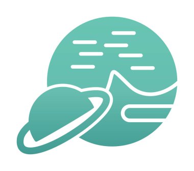 UFO simgesi vektör illüstrasyonu