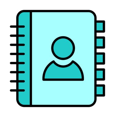 Kişi Kitabı simgesi, vektör illüstrasyonu