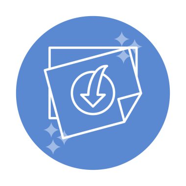  Dosya indir simgesi, vektör çizim