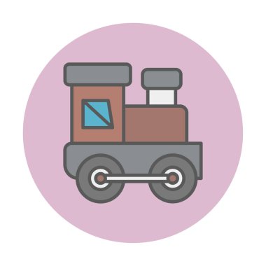 Tren oyuncağı simgesinin vektör illüstrasyonu
