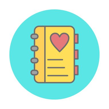 not defteri simgesi, vektör illüstrasyonu 