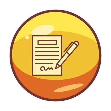 contract icon, vector illustration simple design