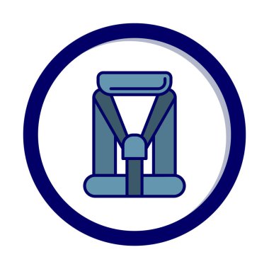 Araba Koltuğu bebek simgesinin vektör illüstrasyonu