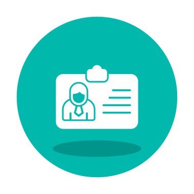 Ofis Giriş Kartı simgesinin vektör illüstrasyonu 