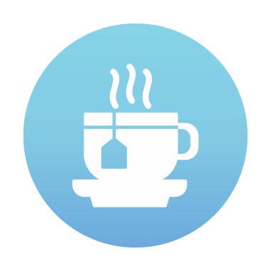 çay fincanı ikonu vektör illüstrasyonu