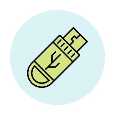 Basit Flash Disk web simgesinin vektör çizimi