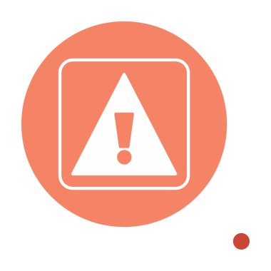 Dikkat İşareti simgesi vektör illüstrasyonu