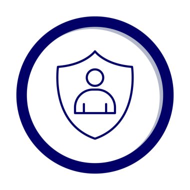 Hesap koruma simgesi vektör illüstrasyonuName