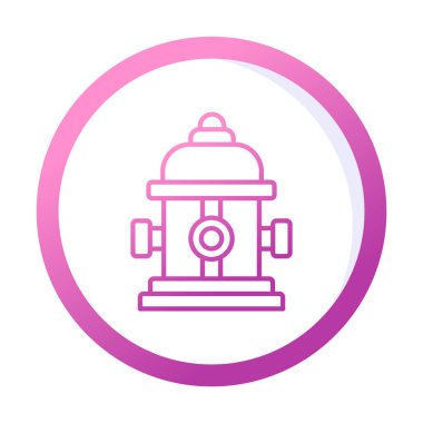 Modern yangın musluğu simgesinin vektör illüstrasyonu 