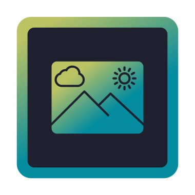 Resim simgesi. Web vektör illüstrasyonu