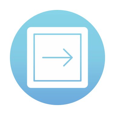 Sağ Ok simgesi, vektör illüstrasyonu basit tasarım