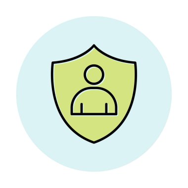 Hesap koruma simgesi vektör illüstrasyonuName