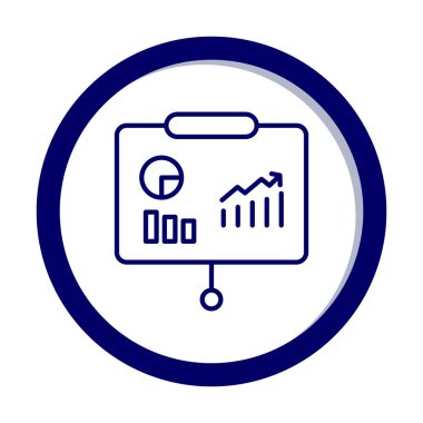 Beyaz arkaplan üzerinde sunum vektörü illüstrasyonunu çalıştır