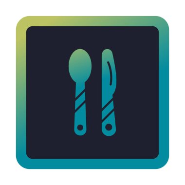 Modern çatal bıçak simgelerinin vektör çizimi                