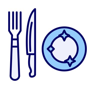 Çatal bıçak ağı simgesi, vektör illüstrasyonu