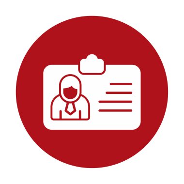 Ofis Giriş Kartı simgesinin vektör illüstrasyonu 