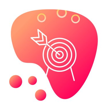 Basit hedef simgesi, hedef, vektör illüstrasyonu