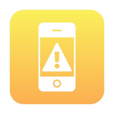 Mobil Uyarı simgesi vektör illüstrasyonu